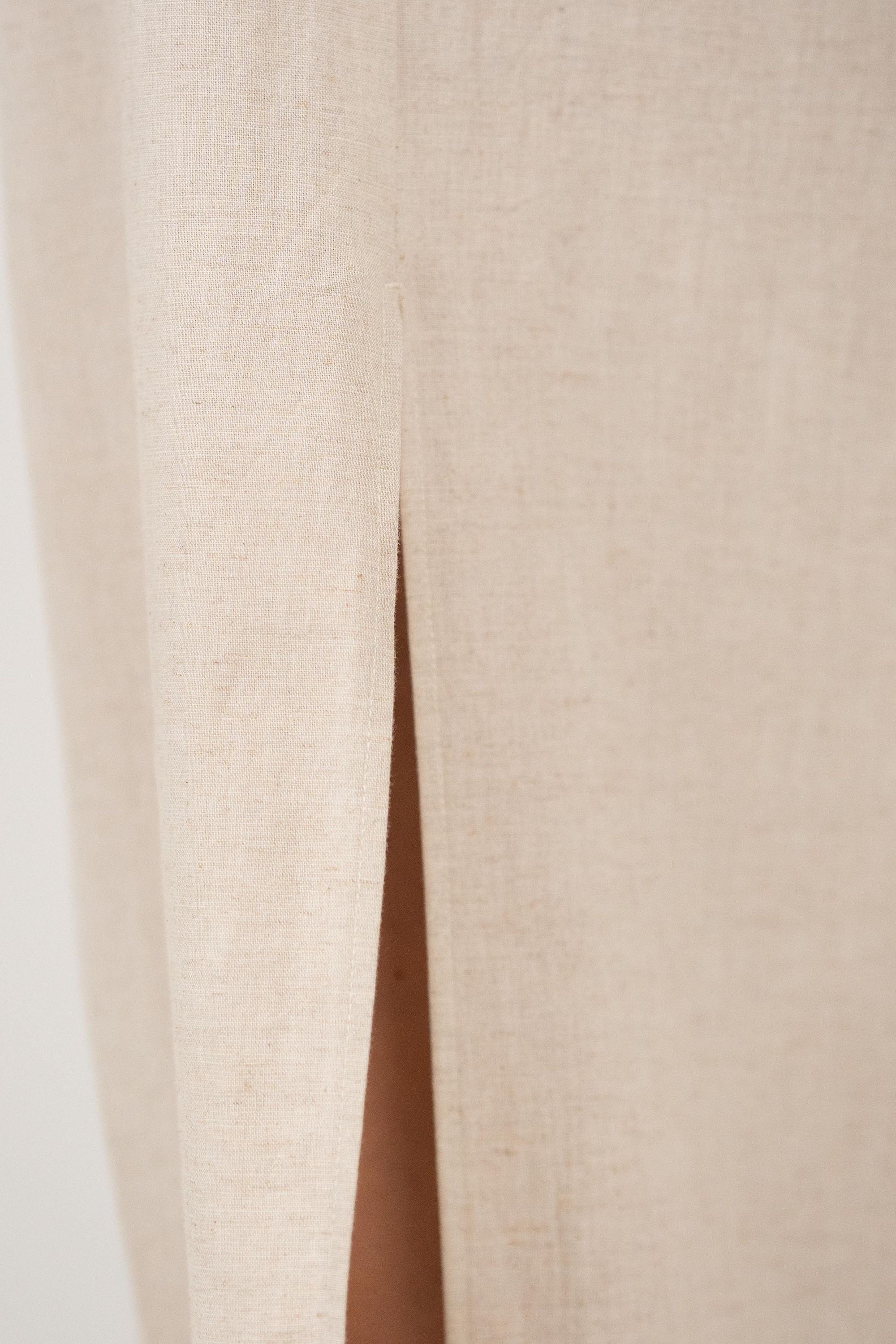 Linnekjol Beige