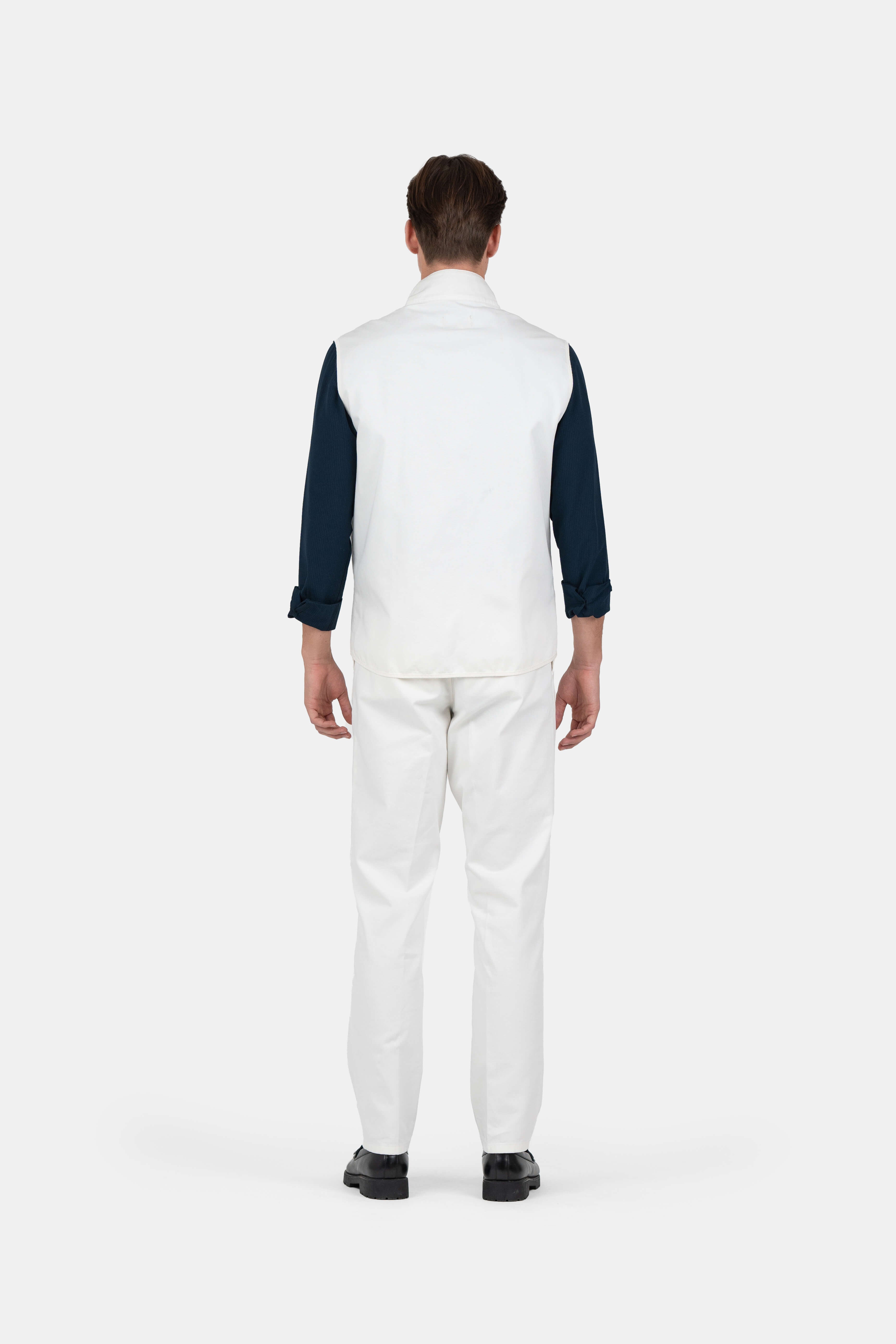 Zip Up Vest Hvid |  Skagen-clothing.dk
