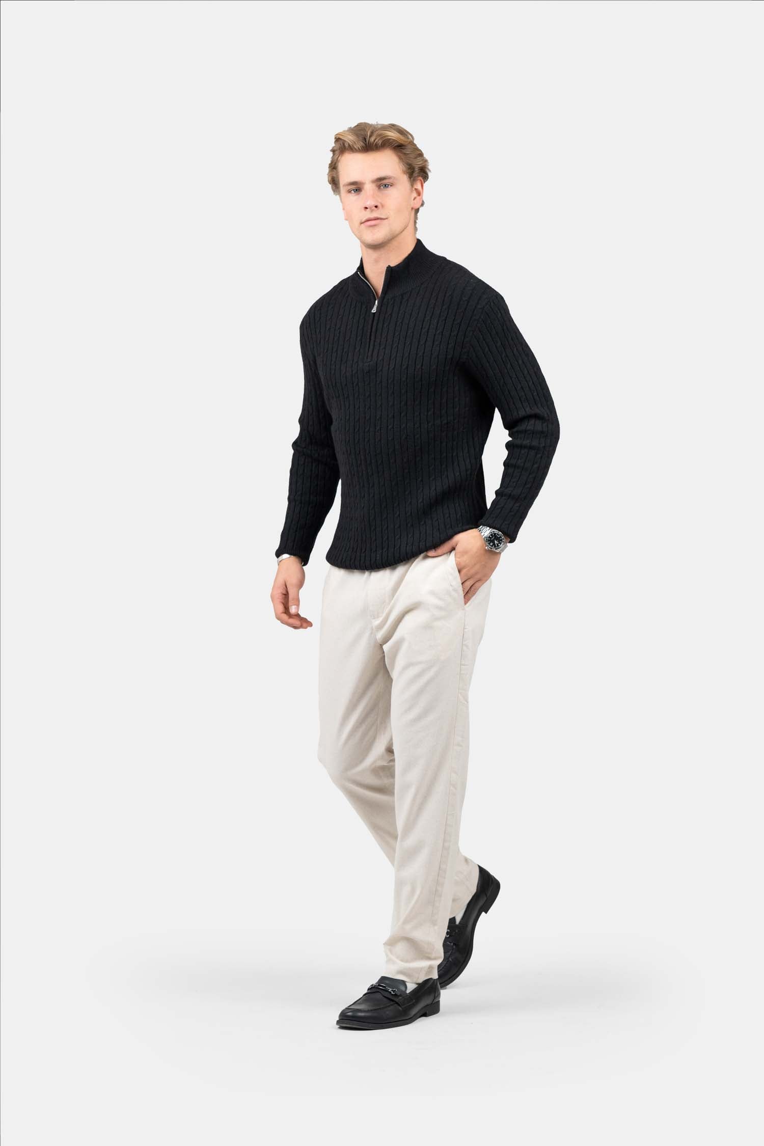 Heavyweight Linnebyxor Beige