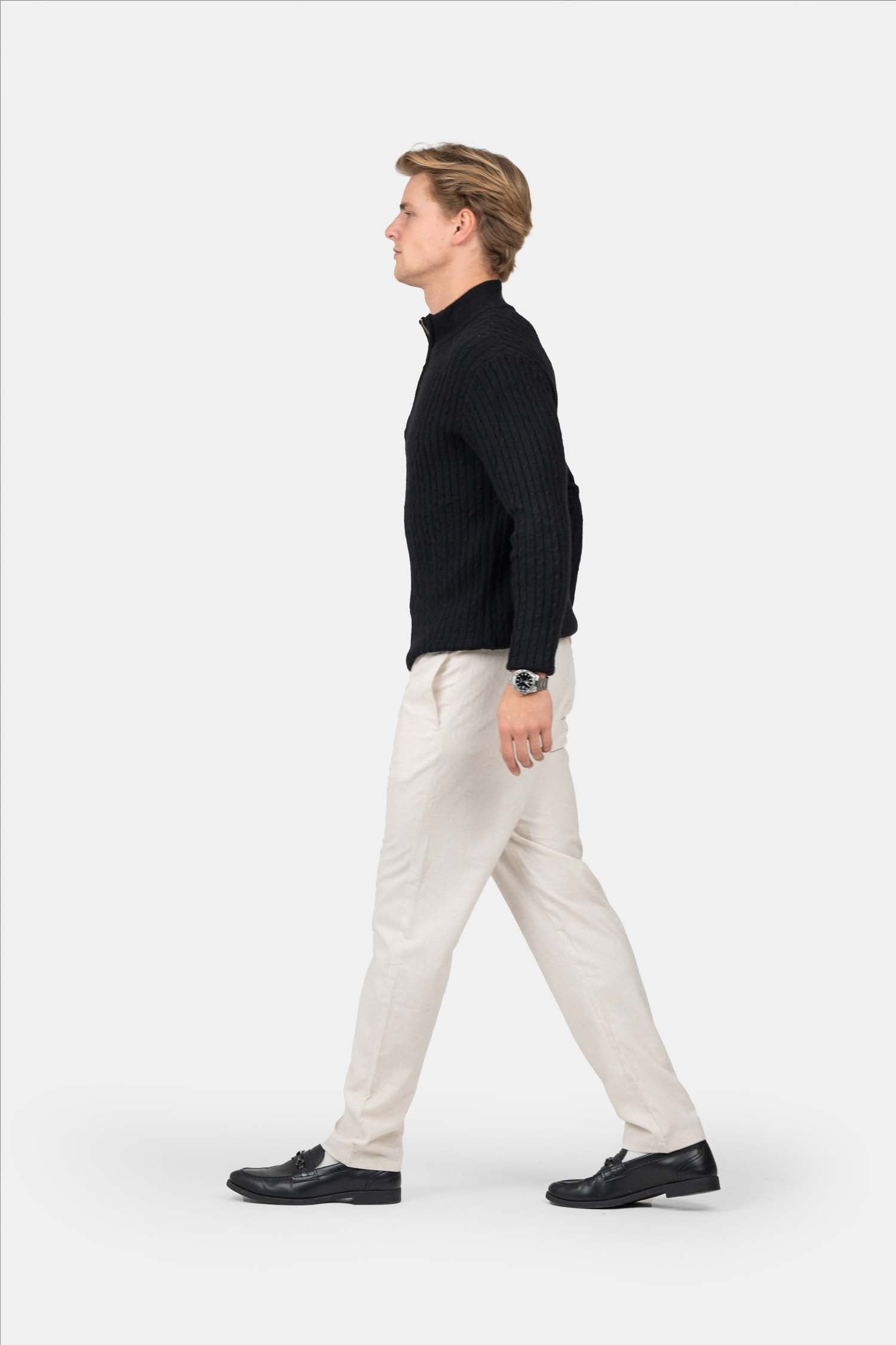 Heavyweight Linnebyxor Beige