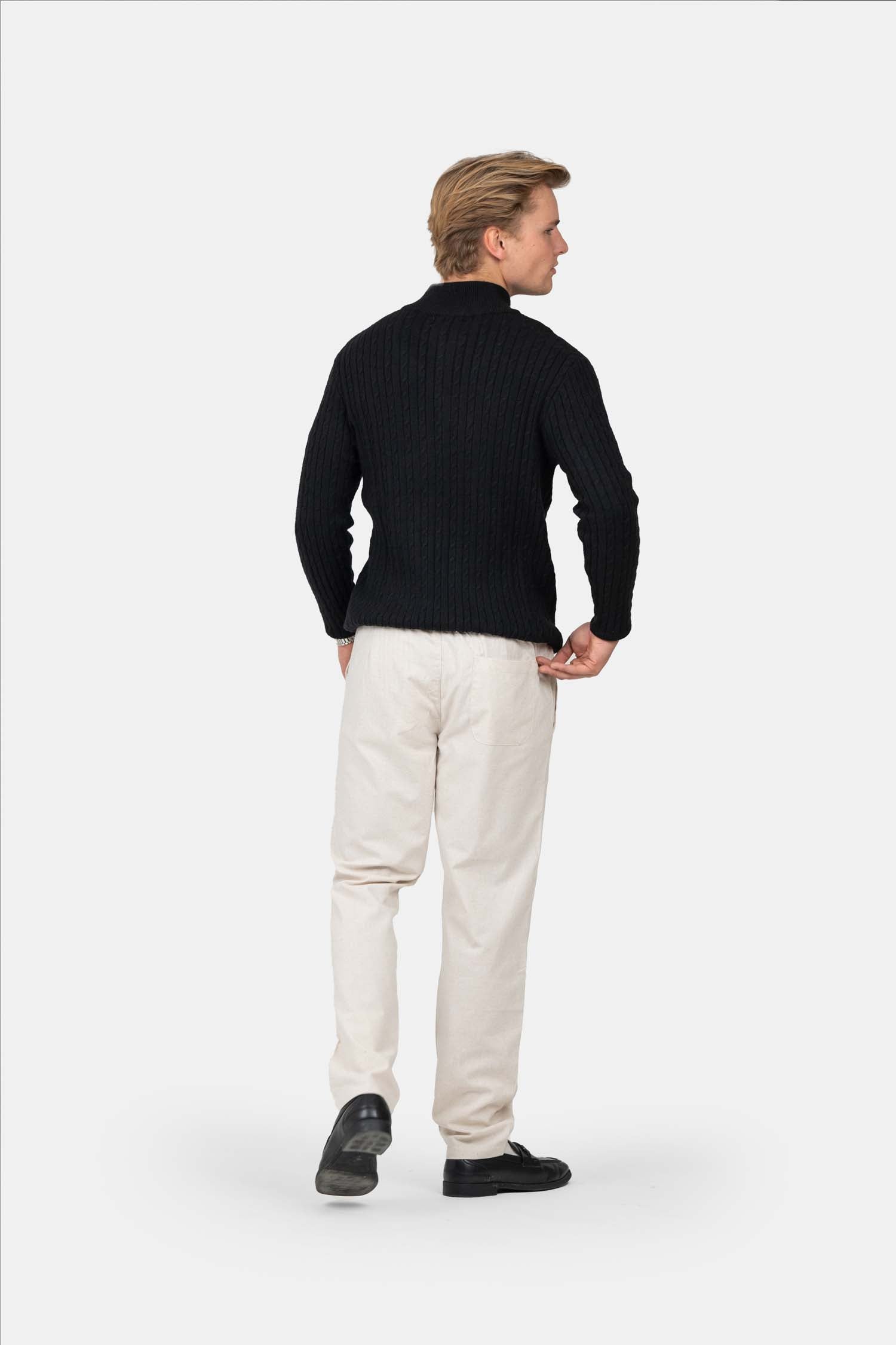Heavyweight Linnebyxor Beige
