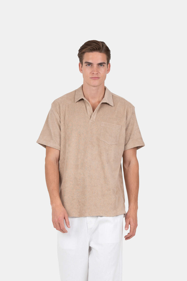 Terry Polo SS Mokka |  Skagen-clothing.dk