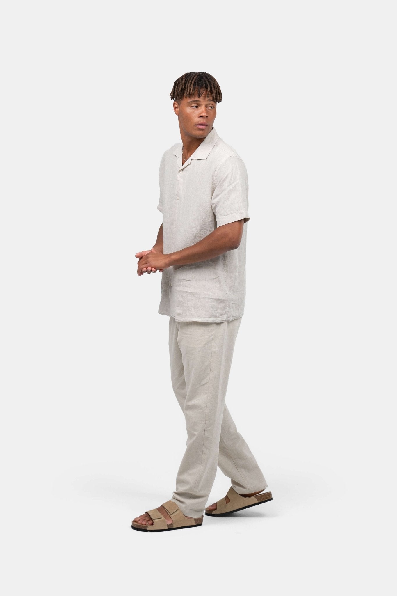 Kortærmet Hørskjorte Beige |  Skagen-clothing.dk