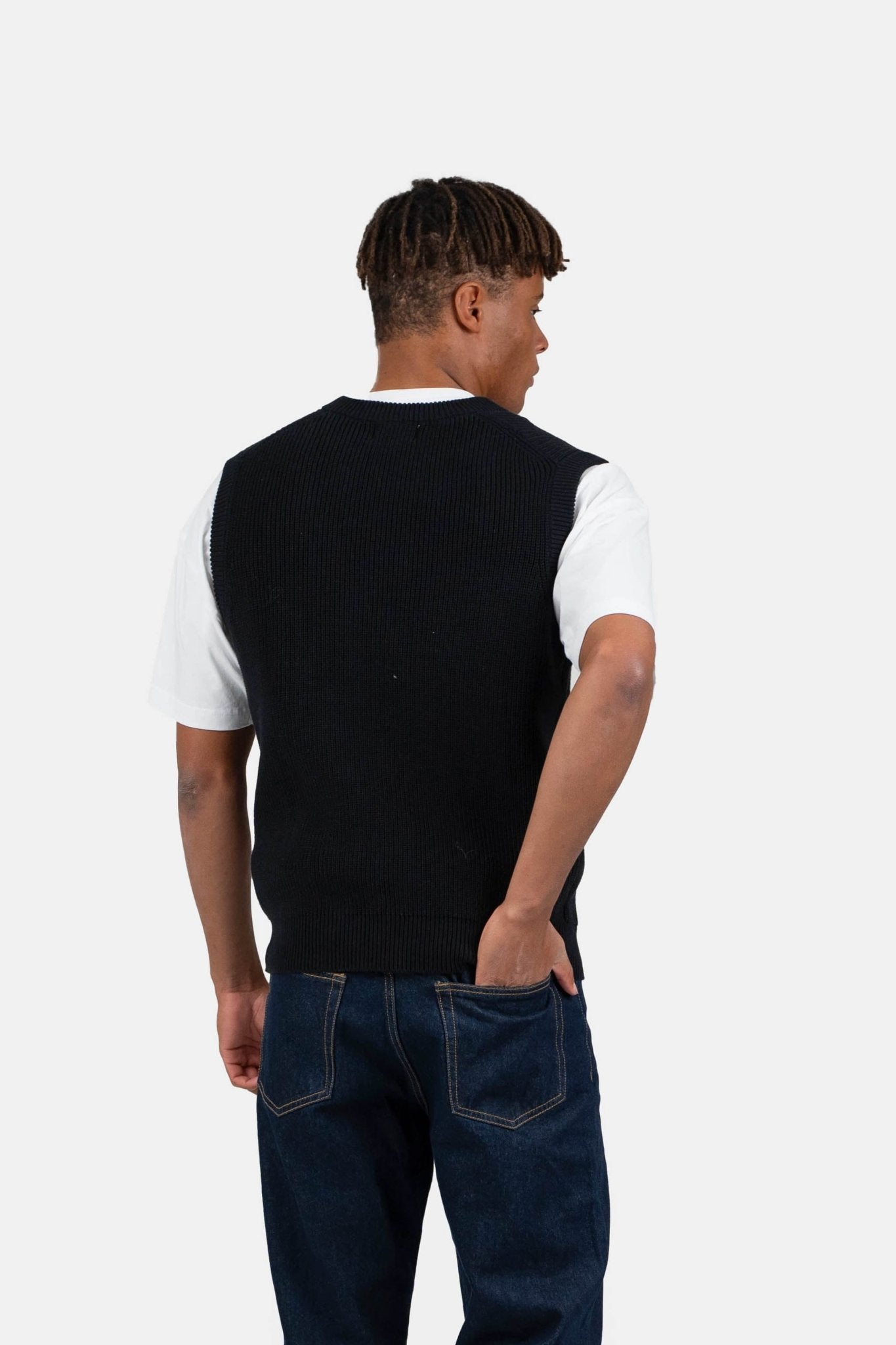 Strikvest Sort |  Skagen-clothing.dk