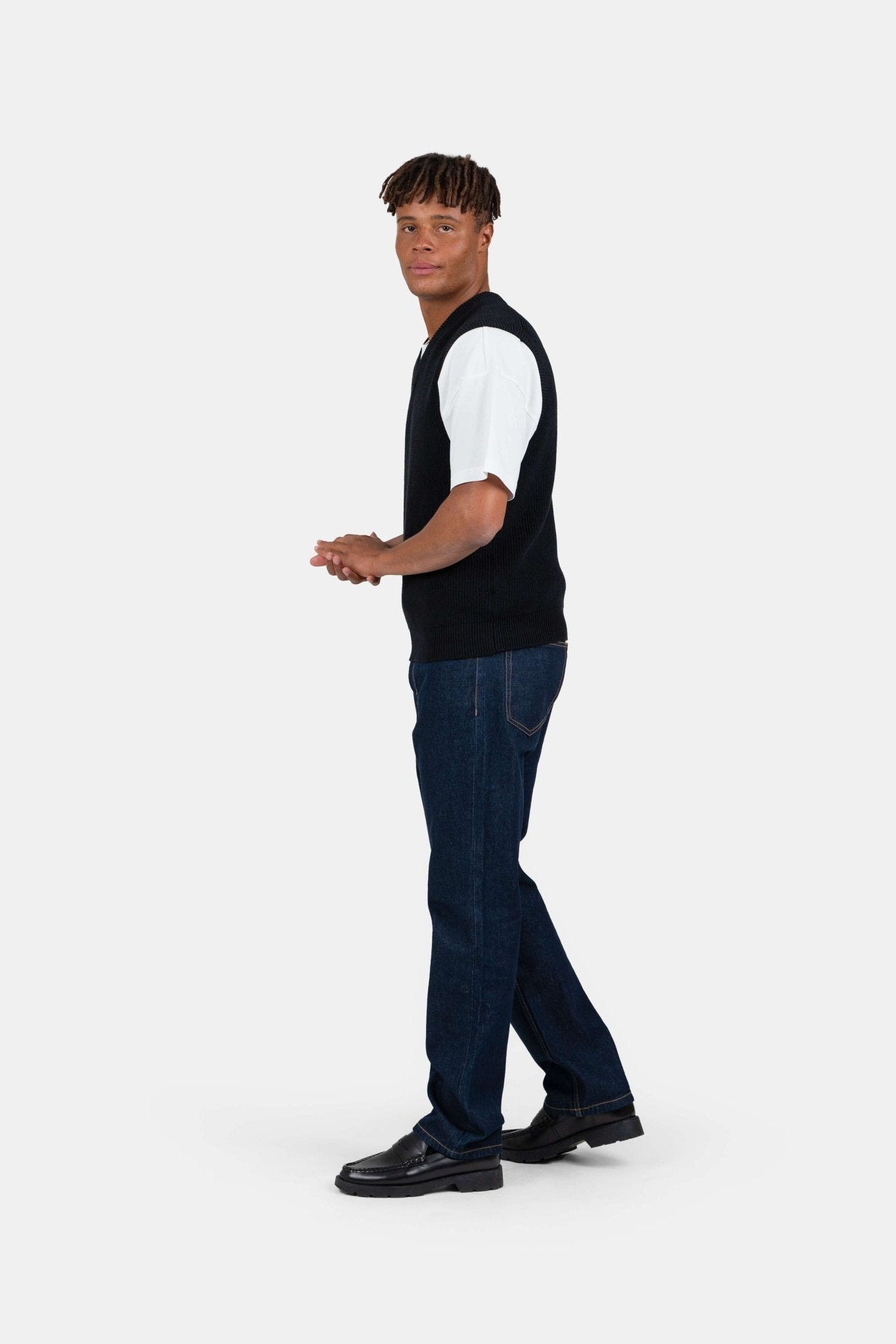 Strikvest Sort |  Skagen-clothing.dk